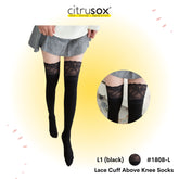 Cuff Lace Above Knee Socks